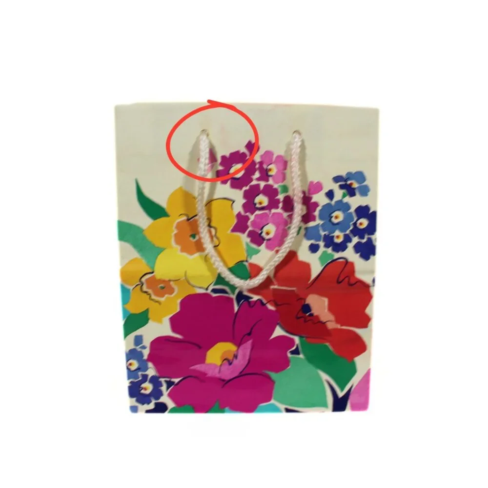 2 Vintage Floral Gift Bags – 1990s/2000s – Reusable, Used Condition